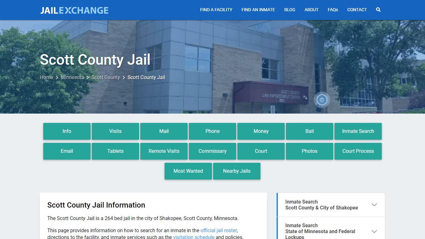 Scott County Jail, MN Inmate Search, Information